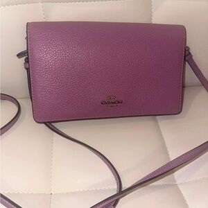Coach Purple Thistle Small Leather Crossbody